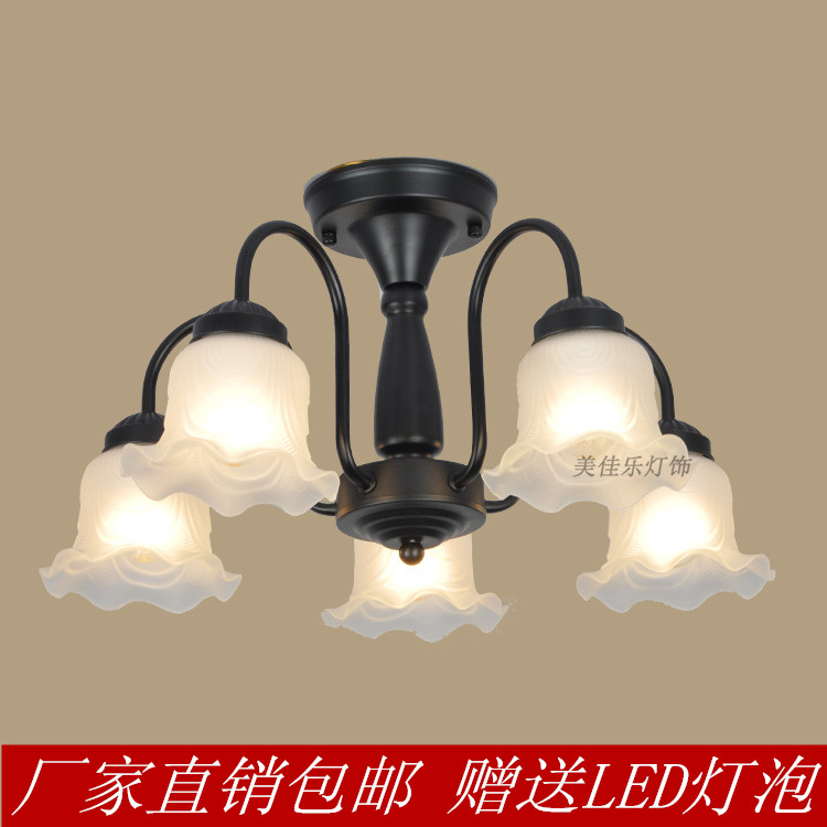 欧式新款美式铁艺术复古客厅卧室餐厅地中海现代简约创意吸顶灯具