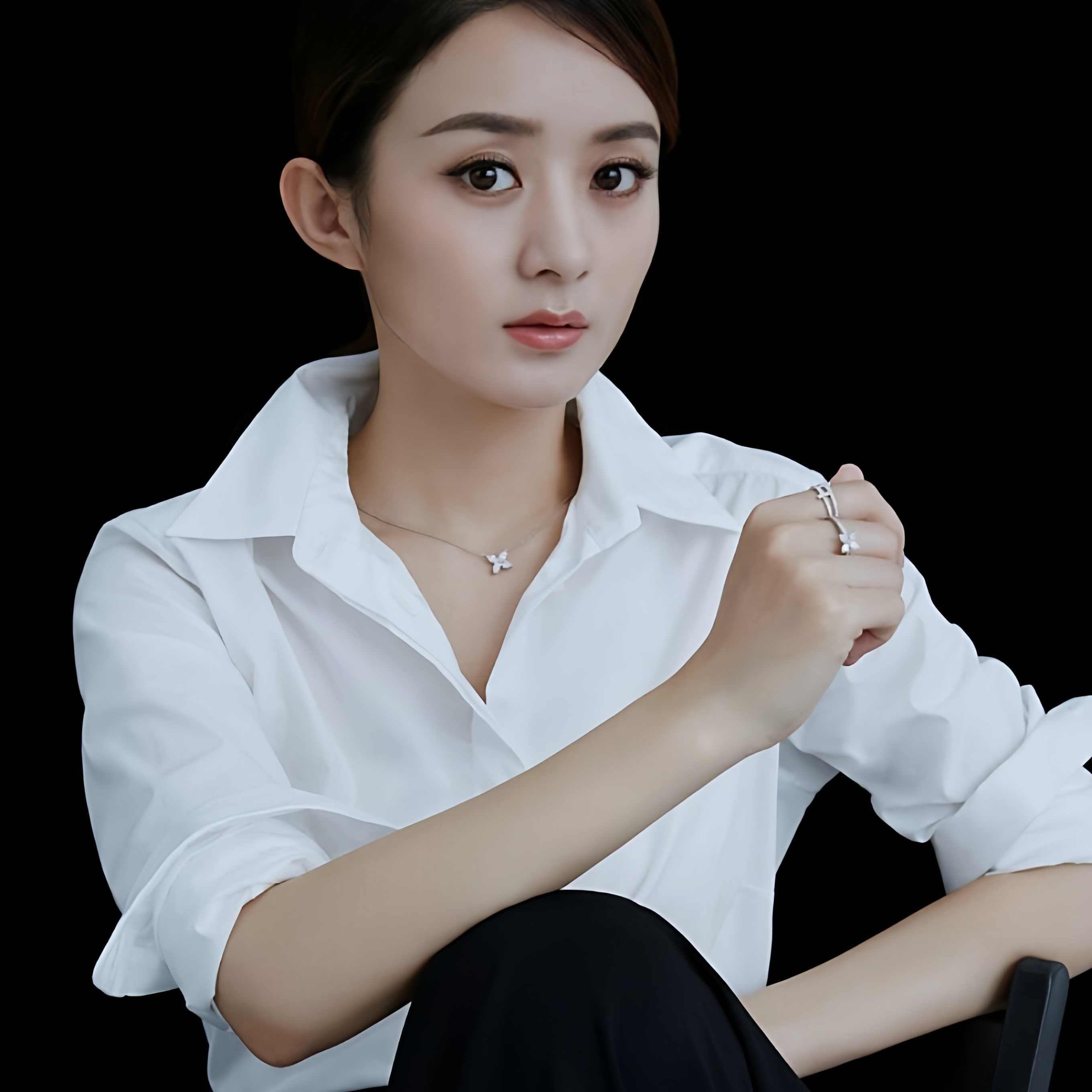 明星同款棉质衬衫女长袖春秋上衣