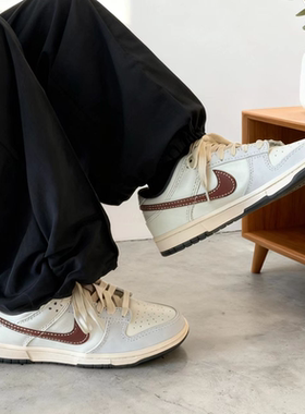 耐克/Nike Dunk Low 防滑减震男款低帮休闲板鞋 米白红IM6670-202