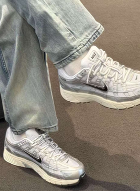 耐克/Nike P-6000 银白色网面复古缓震耐磨休闲跑步鞋 CD6404-105