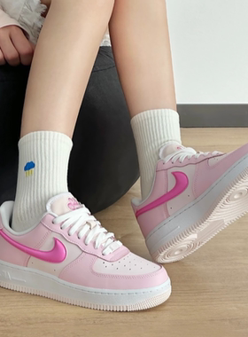 耐克/Nike Air Force 1 Low 百搭舒适 低帮板鞋 白粉色HM3696-661