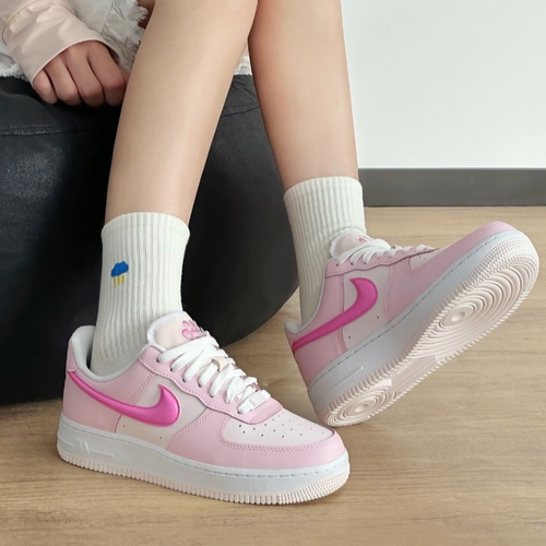 耐克/Nike Air Force 1 Low 百搭舒适 低帮板鞋 白粉色HM3696-661