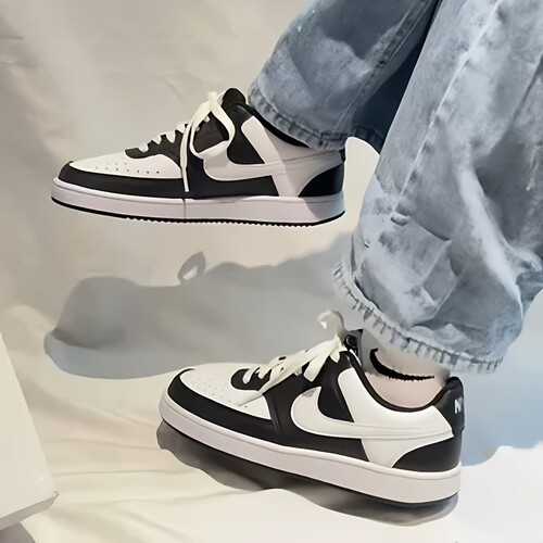 耐克/Nike Court Vision Low 白黑防滑耐磨低帮板鞋 DH3158-003