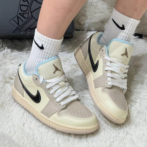耐克/Nike Air Jordan 1 Low米粽复古色舒适女子篮球鞋HQ3440-101