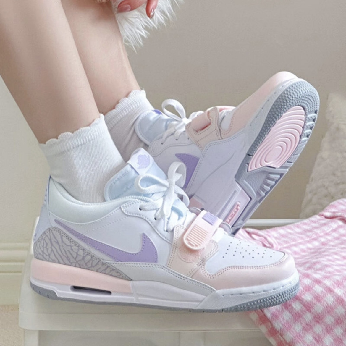 耐克/Jordan Legacy 312 减震耐磨 低帮板鞋 粉紫 HF0747-151