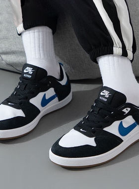 耐克/Nike SB Alleyoop 黑白蓝男子百搭低帮复古板鞋 CJ0882-104