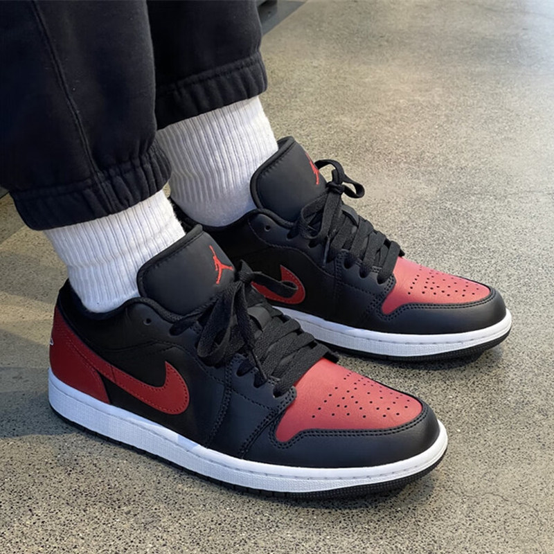 耐克/Nike Air jordan 1 Low 黑红低帮复古潮流篮球鞋 553558-067,运动鞋new,板鞋,淘宝优惠券,粉丝福利购,淘宝优惠卷