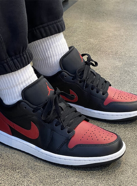 耐克/Nike Air jordan 1 Low 黑红低帮复古潮流篮球鞋 553558-067
