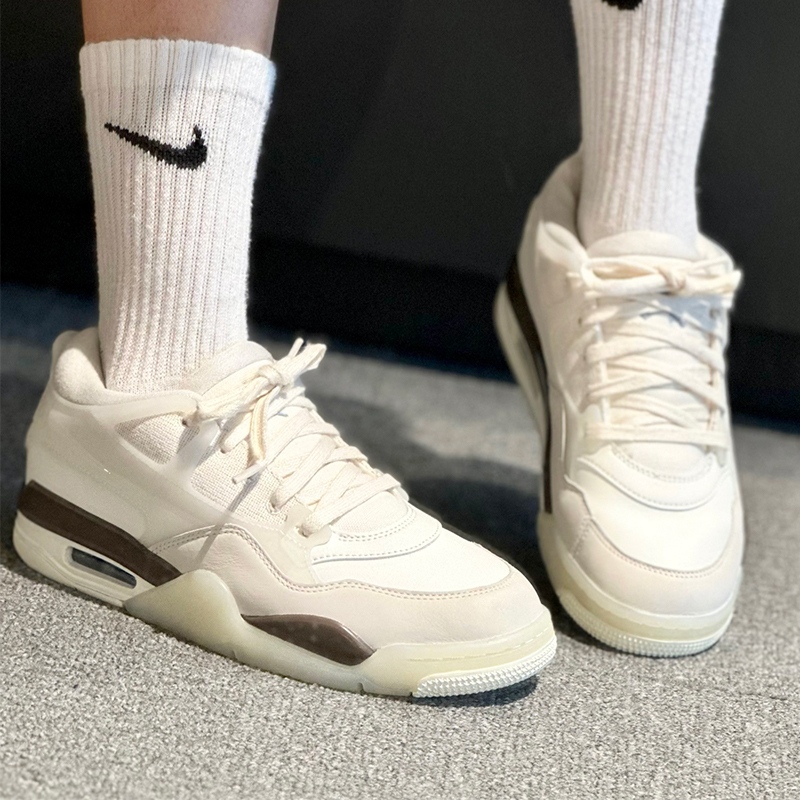 耐克/Nike Air Jordan 4 RM 米白复古低帮休闲男款板鞋IB8857-141