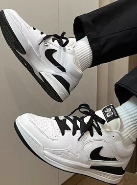 耐克/Nike Jordan Stadium 90 白黑合成革低帮休闲鞋 HF5258-102