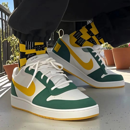 耐克/Nike Court Borough Low2 白绿黄 低帮 男款 板鞋844881-100