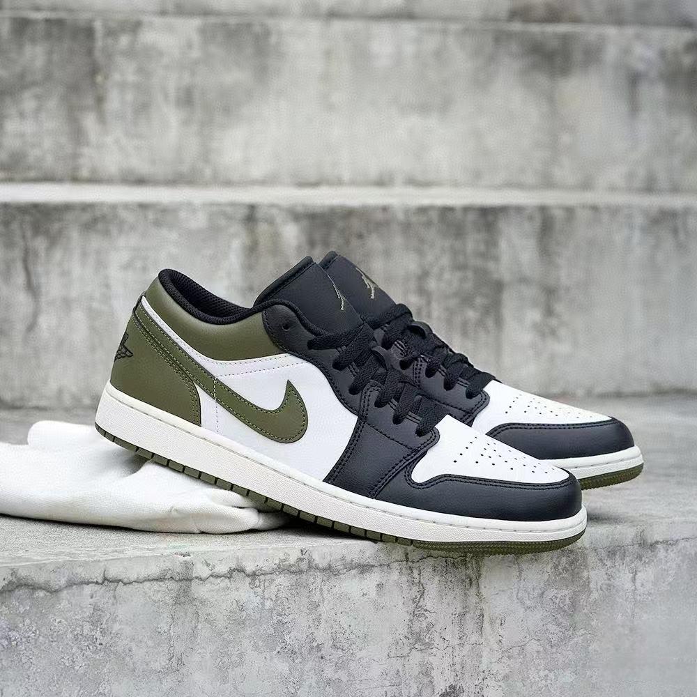 耐克/Nike Air Jordan 1 黑绿低帮 防滑运动舒适篮球鞋553560-092