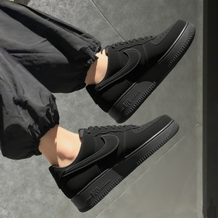 Force Air 空军一号黑色低帮复古潮流板鞋 002 耐克 HQ1966 Nike