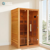 尚雷仕家用铁杉木桑拿光波房实心浴室家庭木制红外发热美容院养生
