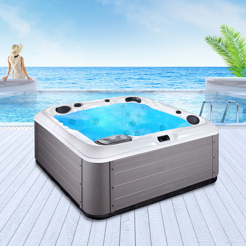 户外别墅Spa浴缸家用超大恒温游泳浴池温泉水疗冲浪按摩水中跑步