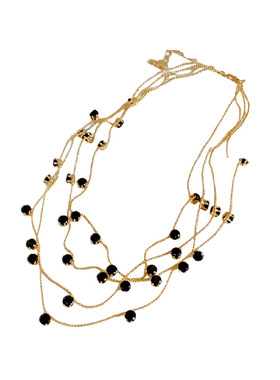 欧美锆石圆形多层项链感轻奢几何锁骨链复古个性时尚项饰