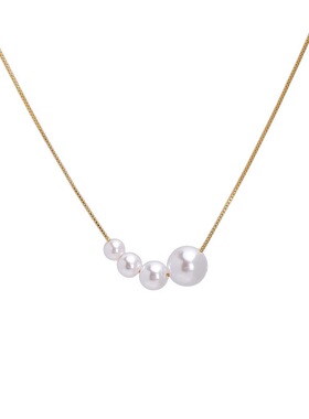 珍珠项链设计感小众锁骨链女2024新款爆款轻奢装饰颈链配饰品