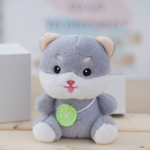 网红柠檬猫毛绒玩具钥匙扣可爱