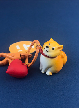 迷你拒否犬汽车钥匙扣创意实用小礼品柴犬钥匙链包包挂饰可爱礼物