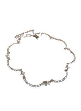 镶钻锆石弧线项链欧美时尚个性设计感锁骨链小众冷淡风项饰女