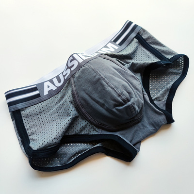 AUSS海边男士透气 男款棉质平角内裤 U凸设计 魅力潮牌裤衩短裤