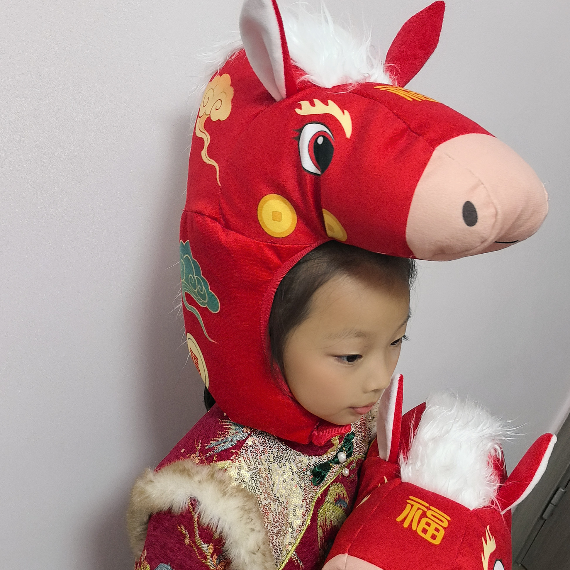 国潮马年马头头套吉祥物本命年礼物年会表演道具搞怪拍照帽子头饰,服饰配件/皮带/帽子/围巾,帽子,淘宝优惠券,粉丝福利购,淘宝优惠卷