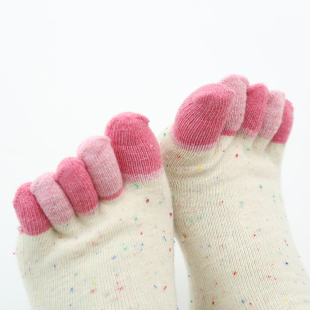 五指袜子女纯棉春秋冬中短筒袜子吸汗防臭袜抗菌脚趾袜分趾五趾袜