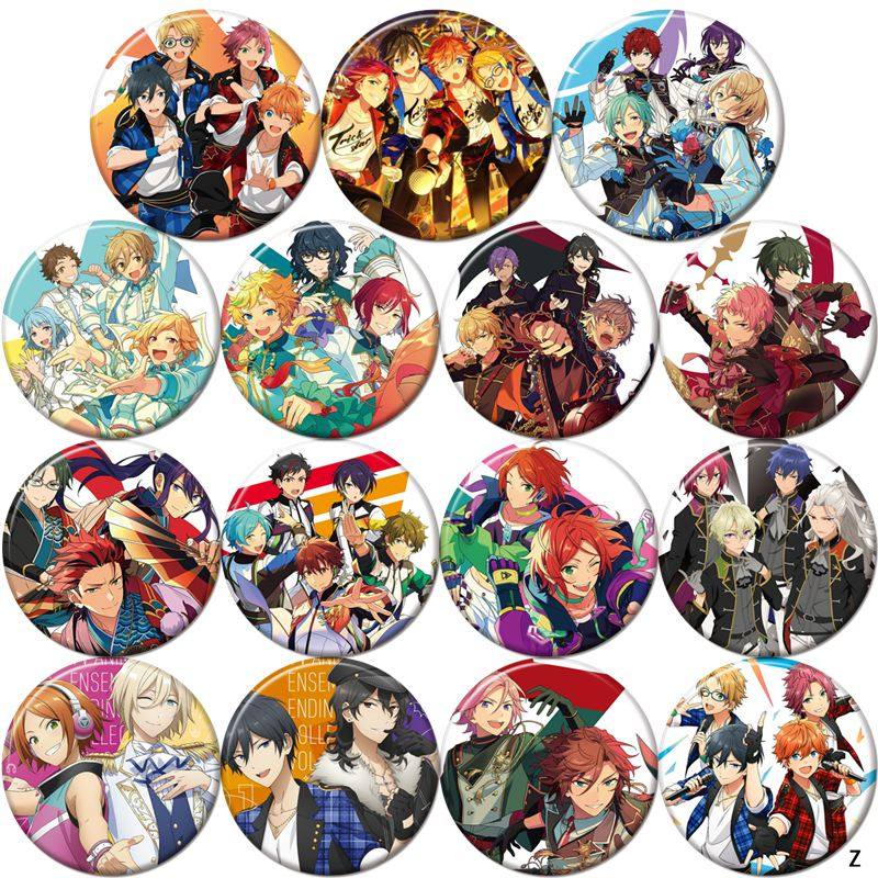 偶像梦幻祭es红月流星队2wink周边铁底镭射徽章挂件现货胸章z款