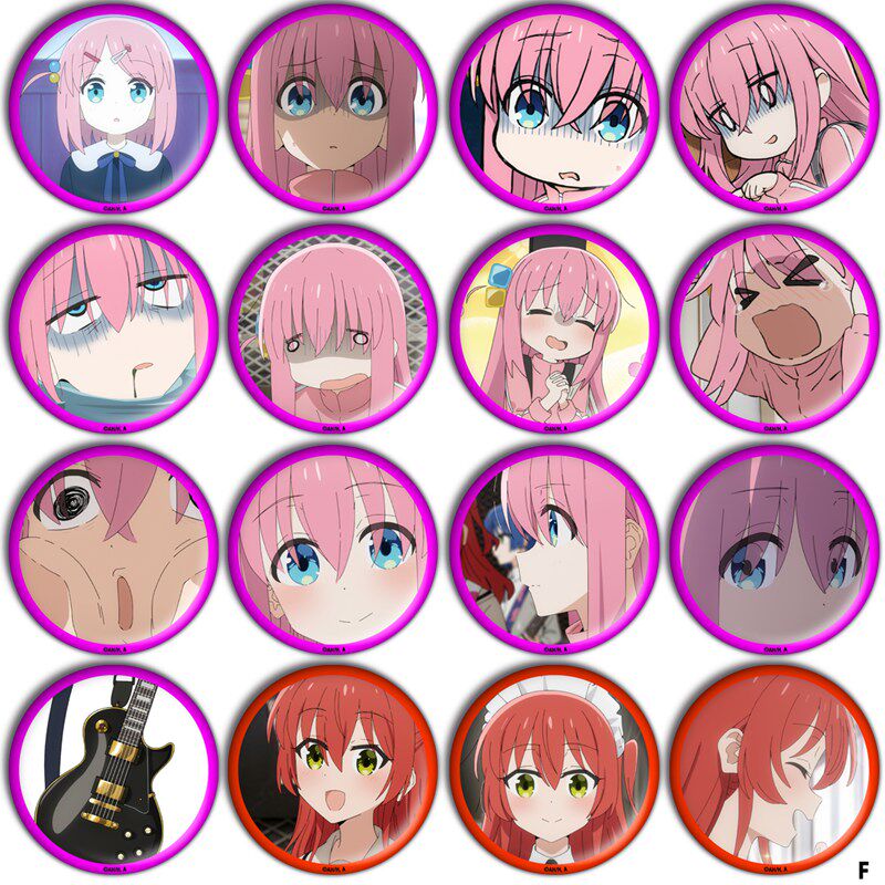 孤独摇滚镭射徽章喜多郁代后藤伊地二次元挂件现货胸章吧唧周边f