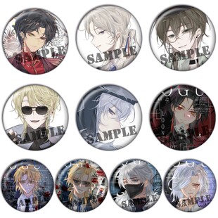 ch国拟五常吧唧现货谷子COS镭射胸章瓷美盲盒动漫同人徽章周边B