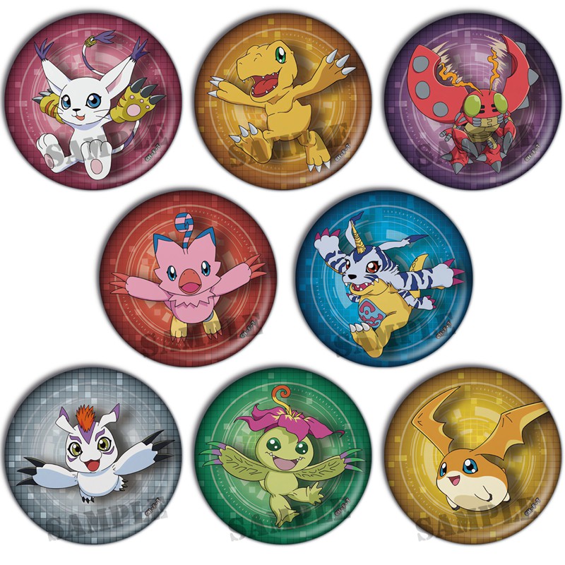 数码宝贝吧唧周边亚古兽勋章动漫玩具挂件饰品胸章现货谷子徽章E