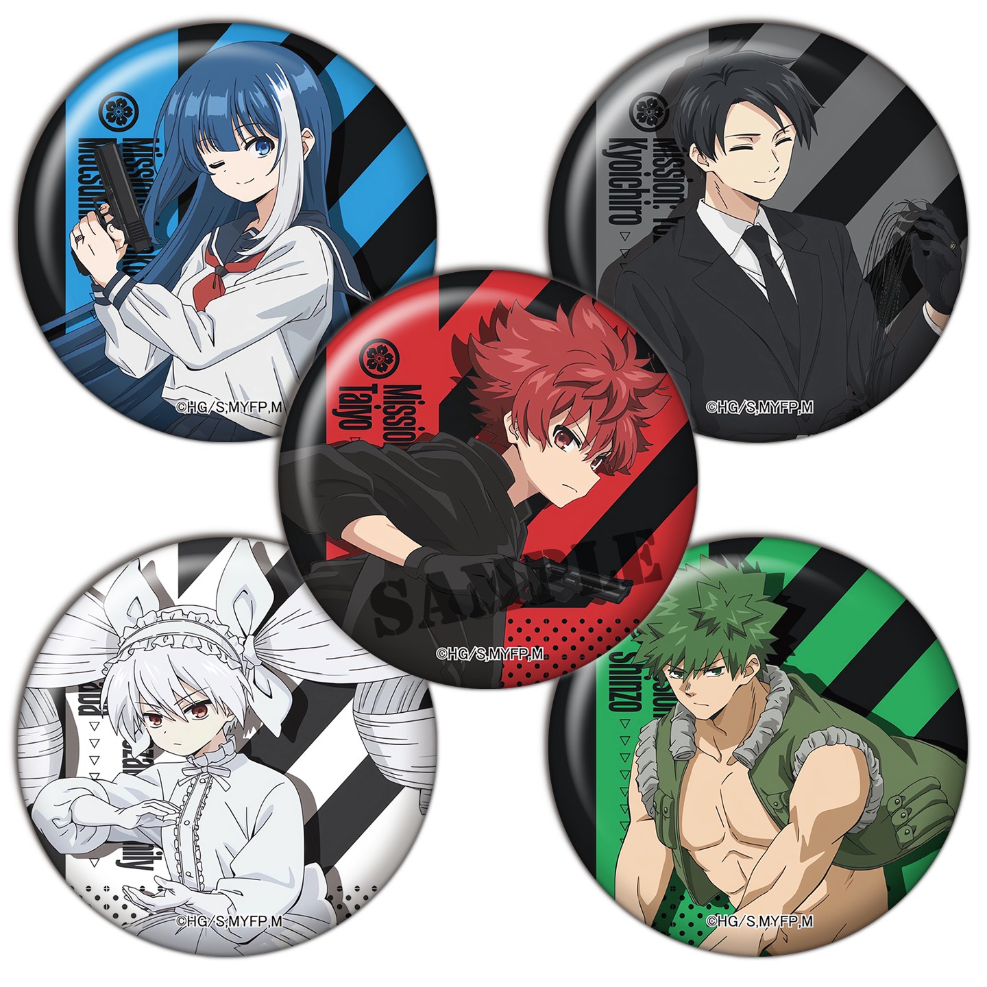 夜樱家的大作战吧唧谷子动漫胸章漫画周边COS现货镭射徽章B