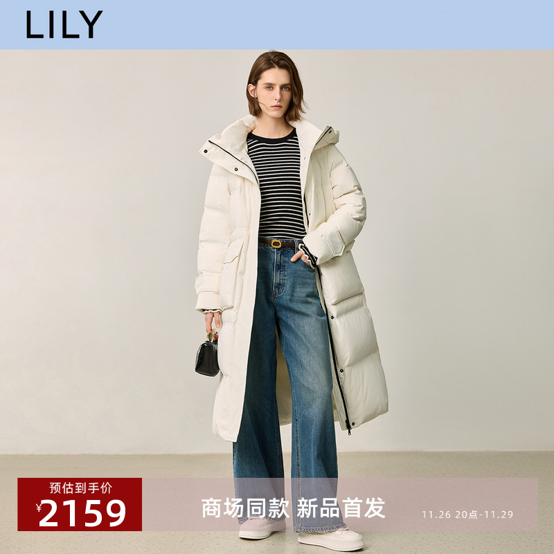 【X系列】商场同款LILY2025冬新款女装轻户外收腰百搭鸭绒羽绒服