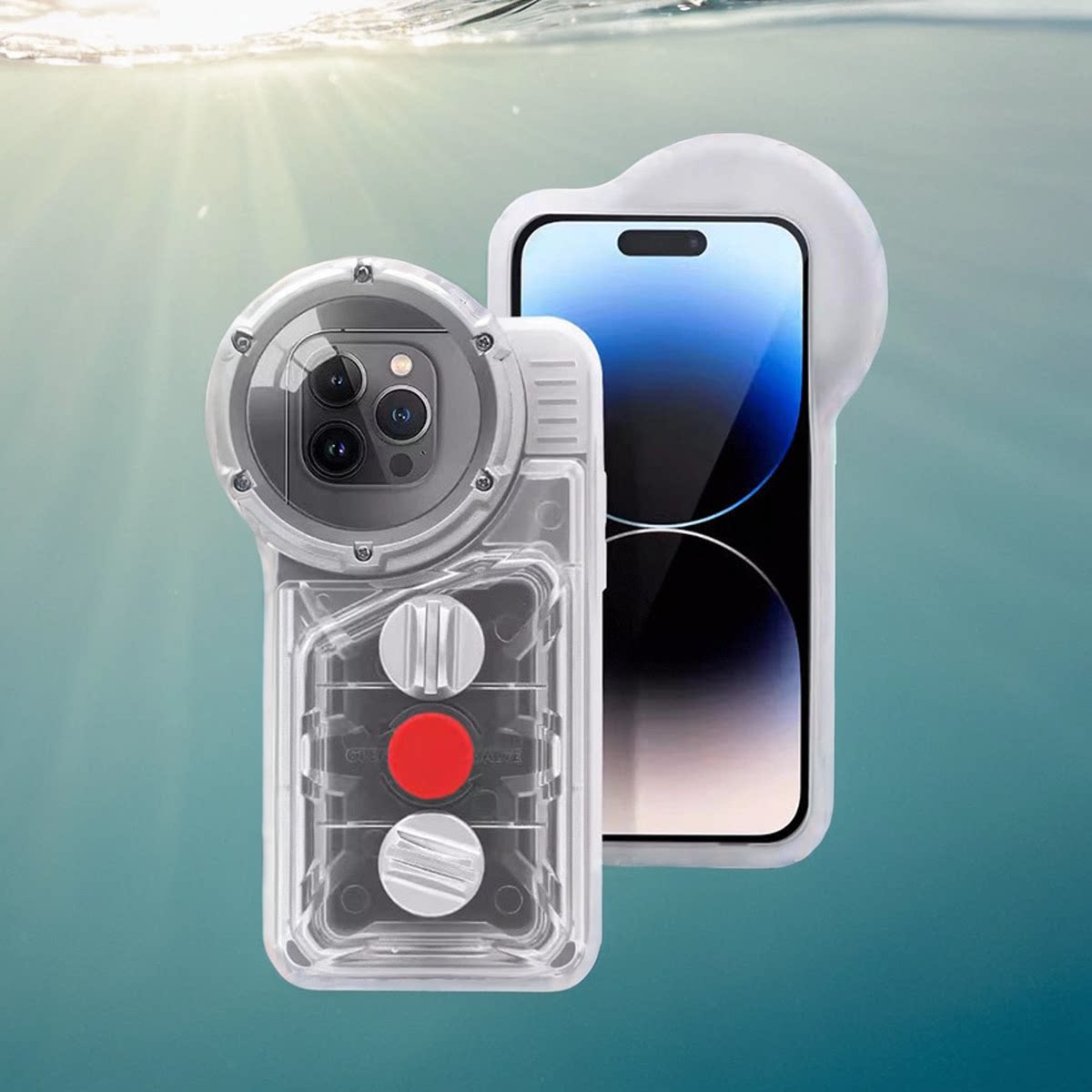 适用于iphone苹果15防水壳手机防水袋潜水套可触屏游泳水下拍照密封袋简约保护壳透明