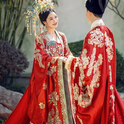 宋制2026结婚汉服婚服中式嫁衣礼服重工凤冠霞帔秀禾服新中式