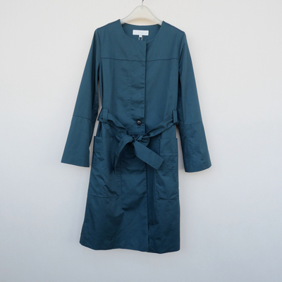 正品超值女春秋全棉中长休闲风衣