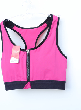 古系列75AB/80A断码薄模无钢圈运动舒适背心文胸女GJ-GE02荧光粉