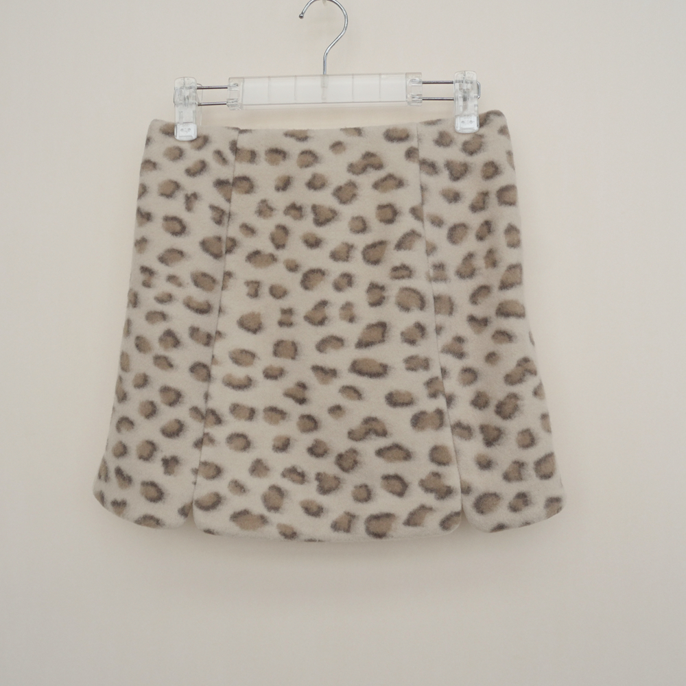 专柜正品超值冬毛绒豹纹短裙