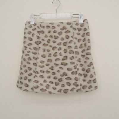 专柜正品超值冬毛绒豹纹短裙