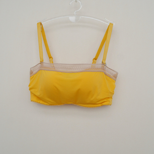 4上薄下厚纯棉内里文胸EF8298黄色 安系列70B75A75B75C正品 断码