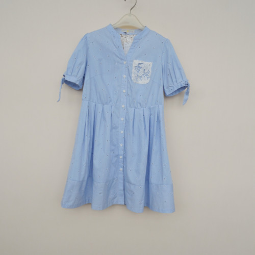 正品超值女夏纯棉修身大摆露背裙