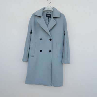 正品超值女冬到膝厚保暖毛呢大衣