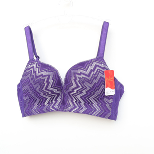 4上薄下厚杯无钢圈聚拢型文胸内衣GJ F851深紫 70C断码 古系列