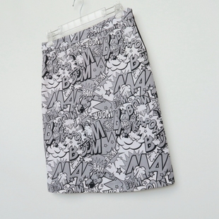 女春夏印花混色弹力针织五分半身裙8B1095 折扣 拉系列S M正品