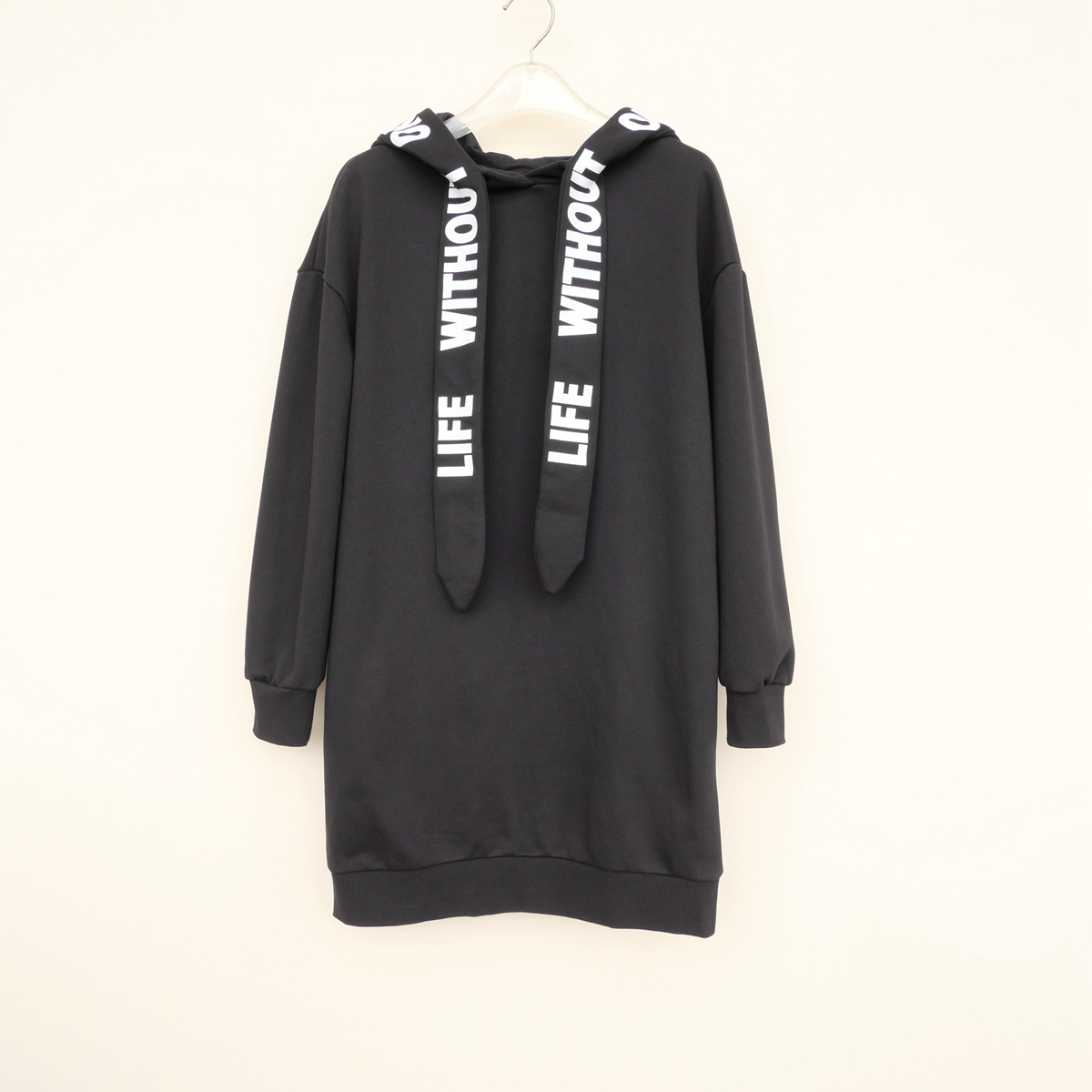 正品超值女秋厚柔宽松连帽卫衣裙