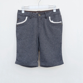 M专柜正品 断码 女春秋修身 艾格淘特S 五分裤 4E0140灰色