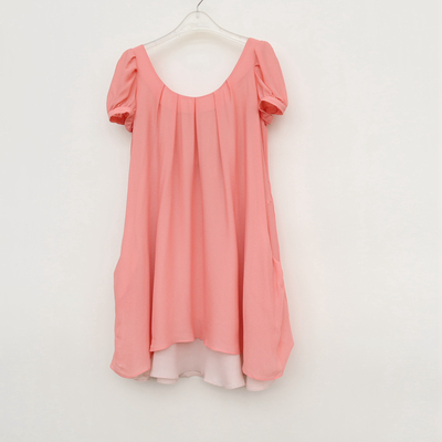 专柜正品A字花型飘逸雪纺连衣裙