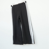 8Z0064 女春夏黑色高腰阔腿运动休闲九分裤 拉系列 L专柜断码