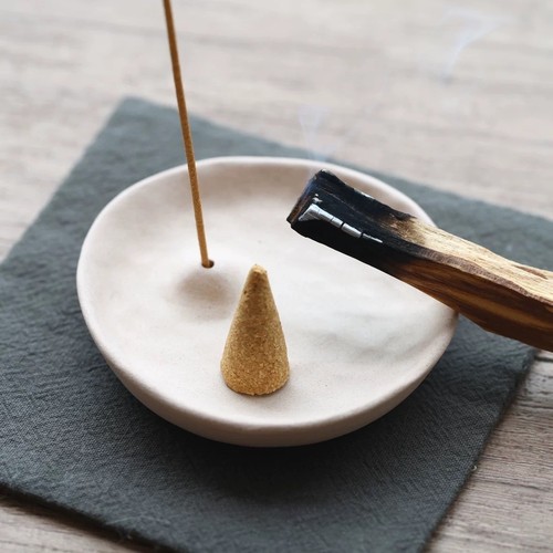 侘寂风香插香座线香插香盘香炉家用室内沉香檀香香薰托便携香器