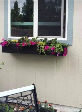 外贸pennington园艺花盆窗盒窄长型育苗盆种小花卉多肉可作收纳箱